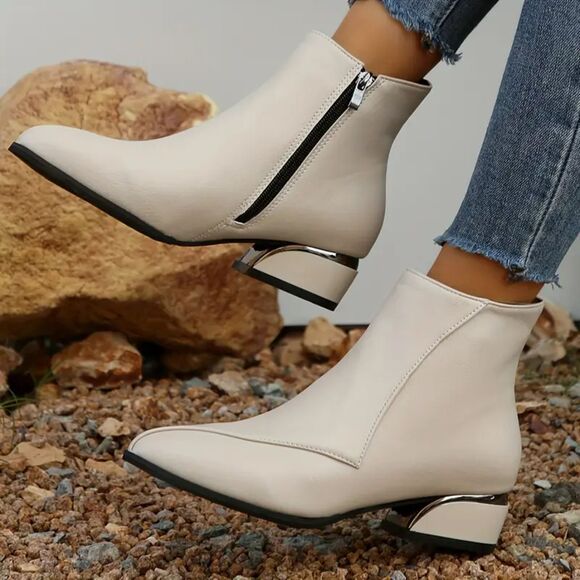 Elegant Beige Ankle Boots for Women / Size 9 / Ankle Booties / NWOT - Picture 7 of 7